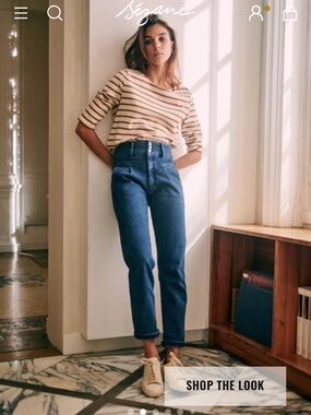 Sézane Sama trousers in denim